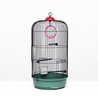 Клетка для птиц, 33×77 см, круглая, трехярусная сварная, малый поддон, МИКС - Фото 4