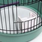 Клетка для птиц, 33×77 см, круглая, трехярусная сварная, малый поддон, МИКС - Фото 9