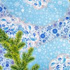 Бумага упаковочная глянцевая "Зима рисует",70х100 см - Фото 2