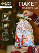 Пакет подарочный новогодний, для сладкого подарка «Чудо» 25×40 см - Фото 1