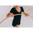 Обруч для художественной гимнастики, d=90 см, цвет золотистый - Фото 8