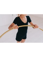 Обруч для художественной гимнастики, d=90 см, цвет золотистый - Фото 6