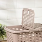 Корзина для пикника Альтернатива «Мини», 35.5×23×20 см, с ручками, пластик, коричневая - Фото 3