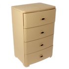 Комод 4-х секционный «Плетёнка», бежевый - Фото 1