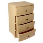 Комод 4-х секционный «Плетёнка», бежевый - Фото 2