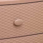 Комод 4-х секционный «Плетёнка», цвет какао - Фото 2