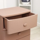 Комод 4-х секционный «Плетёнка», цвет какао - Фото 4