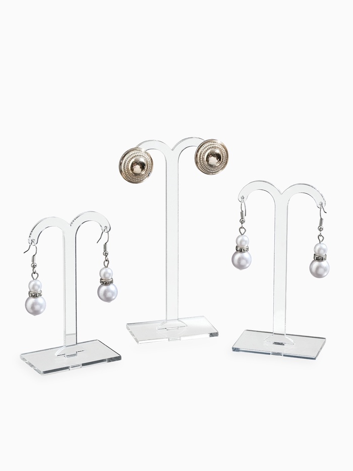 Подставка под серьги «QF. Полукруг», набор 3 шт., h=8.5, 10 и 12 см, прозрачная - Фото 1