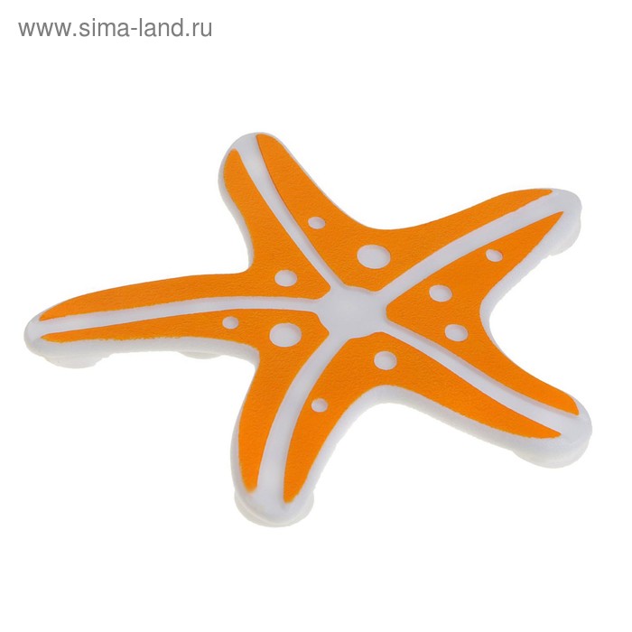 Набор мини-ковриков для ванны на присосках Доляна «Морская звезда», 10×10 см, 5 шт, цвет МИКС - Фото 1
