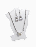 Подставка под кулоны, цепочки и серьги QF, 10×4.3×12 см, белая - Фото 1