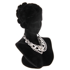 Бюст для украшений "Камея", 12,5*9*20 см, h=20 см, цвет чёрный - Фото 3