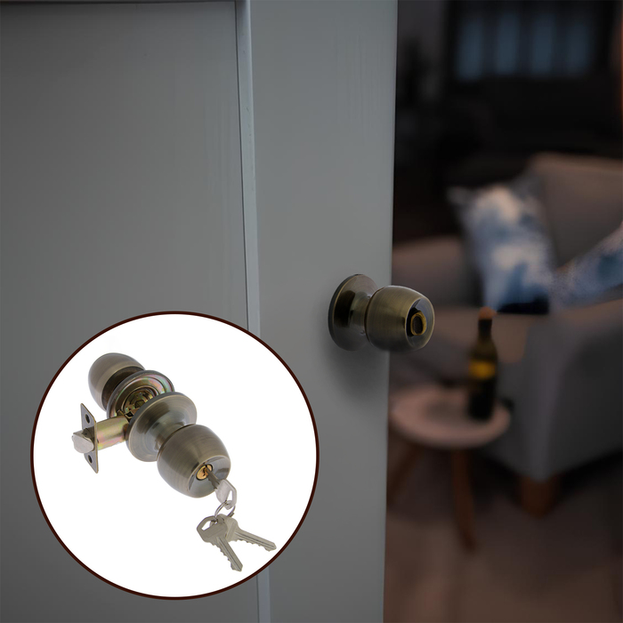 Защелка 1103, с ключом, цвет бронза - Фото 1