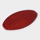 Сковорода «Овал», 26.5×16.5 см, на деревянной подставке, индукция, чугун, чёрная - Фото 6