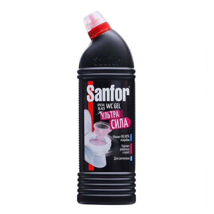 Cанитарно-гигиеническое cредство Sanfor WС гель, speсial black, 1000 г - Фото 1