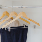 Плечики для одежды с зажимами Доляна, размер 46-48, цвет светлое дерево - Фото 2