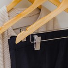 Вешалка-плечики для одежды с зажимами Доляна, размер 46-48, цвет светлое дерево - Фото 7