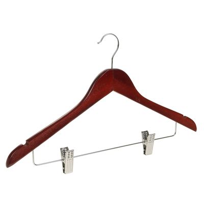 Плечики для одежды с зажимами Доляна, размер 46-48, цвет вишнёвый