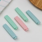 Зажимы для пакета Доляна, 8 см, 5 шт, цвет МИКС - Фото 3