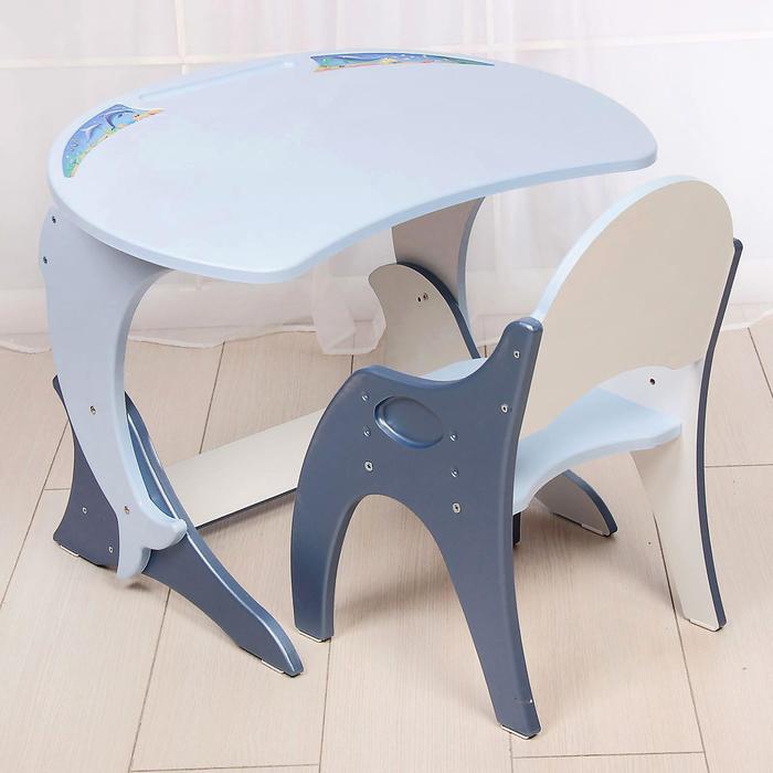 Комплект детской мебели регулируемый «Дельфин»: стол, стул - Фото 1