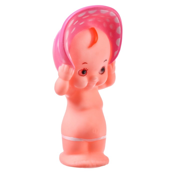 Резиновая игрушка для ванны «Девочка в шляпе», 12,5, с пищалкой, Крошка Я - фото 1877367678