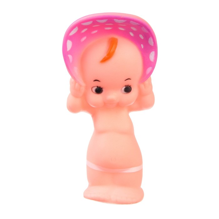 Резиновая игрушка для ванны «Девочка в шляпе», 12,5, с пищалкой, Крошка Я