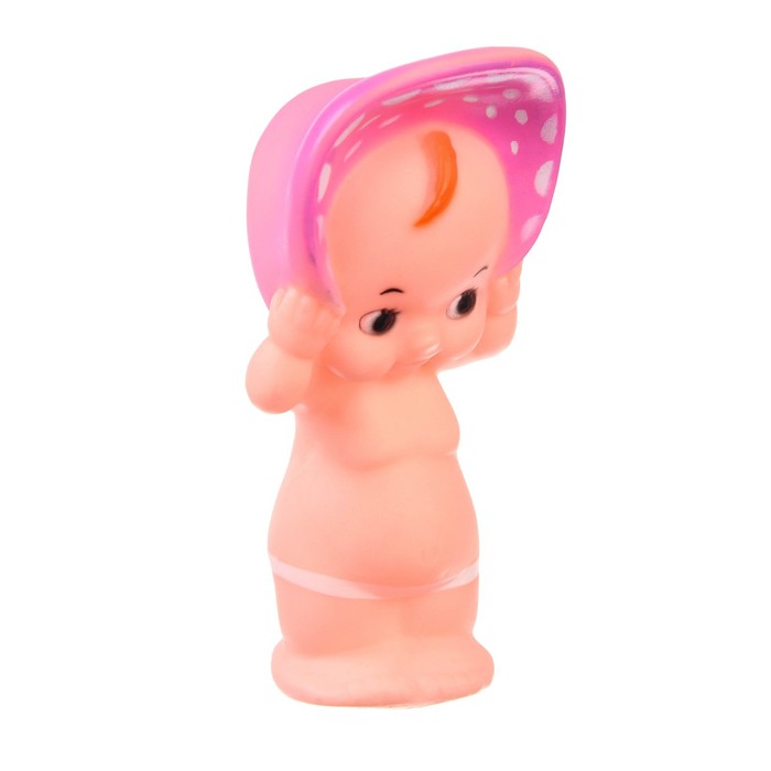 Резиновая игрушка для ванны «Девочка в шляпе», 12,5, с пищалкой, Крошка Я - фото 1877367676