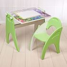 Комплект детской мебели «Зима-лето»: парта, мольберт, стульчик. Цвет салатовый - Фото 4
