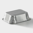 Формы для выпечки и запекания Доляна, набор 3 шт., 250 мл, 12.5×9.8×3.3 см, фольга, серебристые - Фото 3