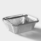 Формы для выпечки и запекания Доляна, набор 3 шт., 490 мл, 15×12.4×4.4 см, фольга, серебристые - Фото 3
