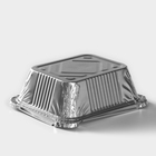 Формы для выпечки и запекания Доляна, набор 3 шт., 490 мл, 15×12.4×4.4 см, фольга, серебристые - Фото 4