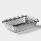 Формы для выпечки и запекания Доляна, набор 3 шт., 780 мл, 21×14.7×5 см, фольга, серебристые - Фото 3