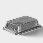 Формы для выпечки и запекания Доляна, набор 3 шт., 780 мл, 21×14.7×5 см, фольга, серебристые - Фото 4