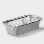 Формы для выпечки и запекания Доляна, набор 2 шт., 865 мл, 21×10.5×6 см, фольга, серебристые - Фото 3