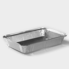 Формы для выпечки и запекания Доляна, набор 2 шт., 2.235 л, 31×21×5.5 см, фольга, серебристые - Фото 3