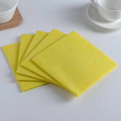 Набор салфеток для уборки Доляна, 30×30 см, вискоза, 5 шт, цвет МИКС