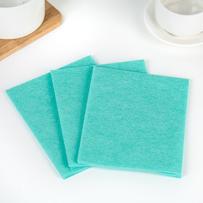 Набор салфеток для уборки Доляна, 30×38 см, вискоза, 3 шт, цвет МИКС