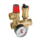 Группа безопасности ProFactor PF BS 607, для котлов отопления, латунь, 1", проходная - Фото 1