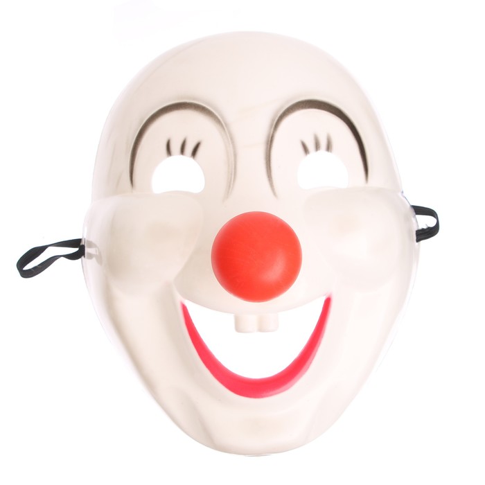 Карнавальная маска «Клоун», с красным носом - Фото 1