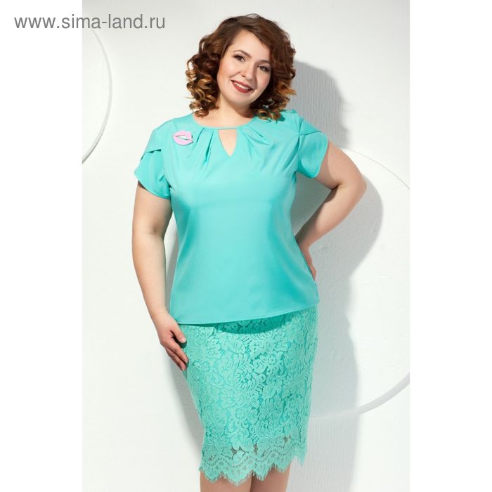 Блуза женская, размер 50, цвет мятный Б-179/3 - Фото 1