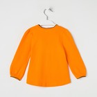 Лонгслив для девочки «Мурлыка», рост 86 см (48), цвет оранжевый, принт кот - Фото 3