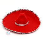 Шляпа «Мексиканка», красная, размер 56–58 - фото 292743753