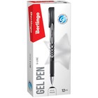 Ручка гелевая Berlingo G-Line, узел 0.5мм, чернила чёрные, игольчатый стержень (комплект 12 шт) - фото 20742847