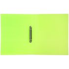 Папка на 2 кольцах А4 пластиковая, 25 мм, 700 мкм Berlingo Neon, неоновая зелёная - Фото 2