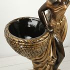 Фигура с кашпо "Девушка с корзиной" чёрное золото 64см - Фото 3