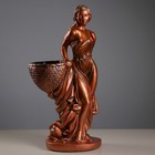 Фигура с кашпо "Девушка с корзиной" медь 64см - Фото 1