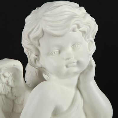 Светящаяся фигура гипс «Ангел сидя на колонне», 17×51×16 см