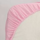 Простыня детская трикотажная круглая на резинке "Эдельвейс", цвет розовый 2027 - Фото 2