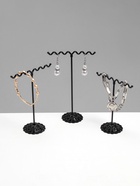 Подставка под серьги QF «Волны», набор 3 шт., h=9.5, 11, 13 см, чёрная - Фото 4