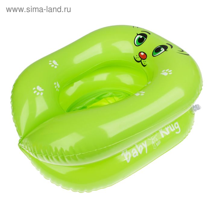 Горшок детский надувной, дорожный, цвет зелёный - Фото 1