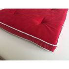 Подушка на стул 38х38 см, h 5 см, цвет красный, велюр, поролон, кант - Фото 2